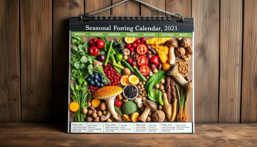 Seasonal foraging calendar