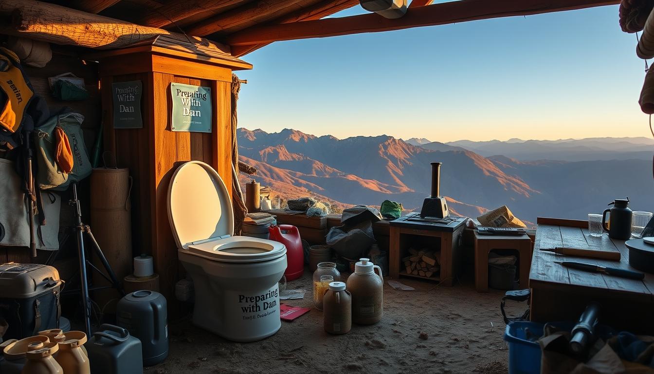 composting toilet setup