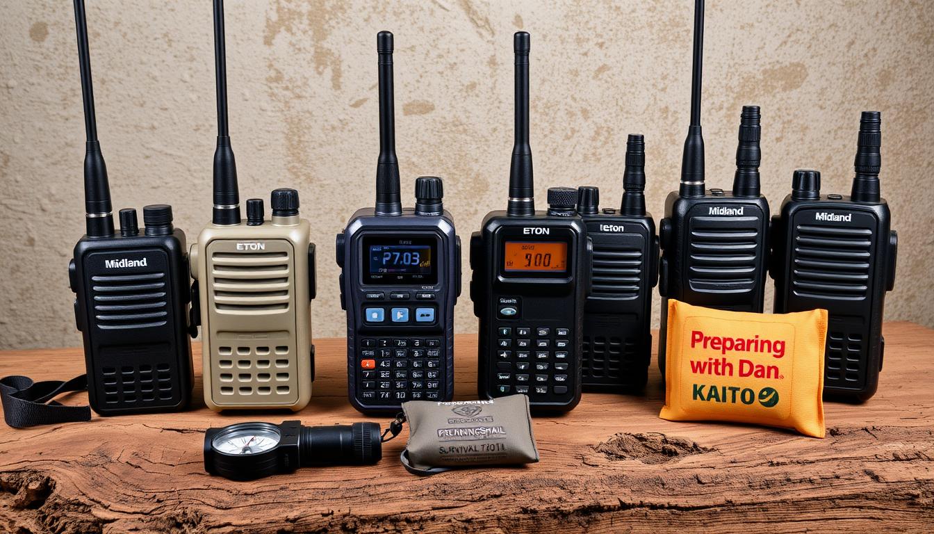 Comparison of Midland emergency radios, Eton emergency radios, RunningSnail, and Kaito