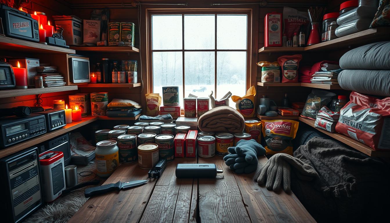 winter prepping emergency supplies