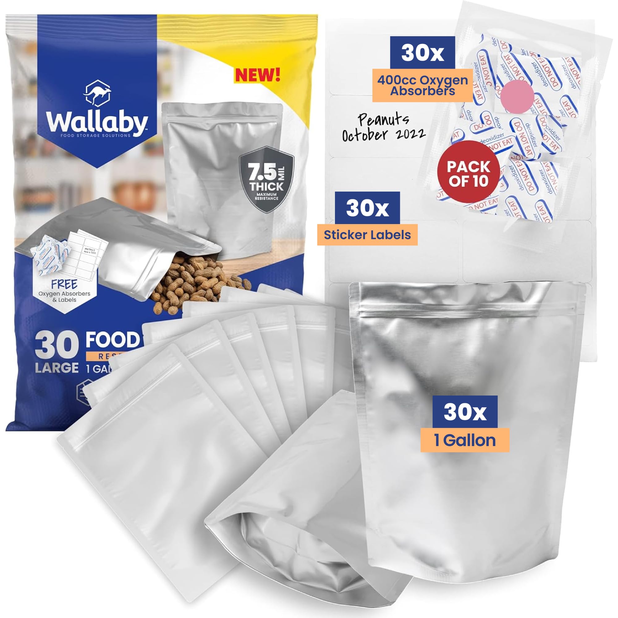 Wallaby 1-Gallon Bags