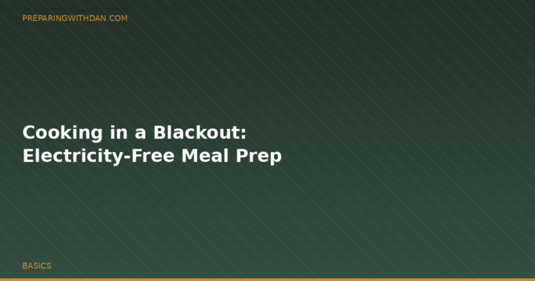 Cooking in a Blackout: Electricity-Free Meal Prep