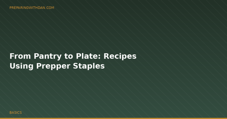 From Pantry to Plate: Recipes Using Prepper Staples