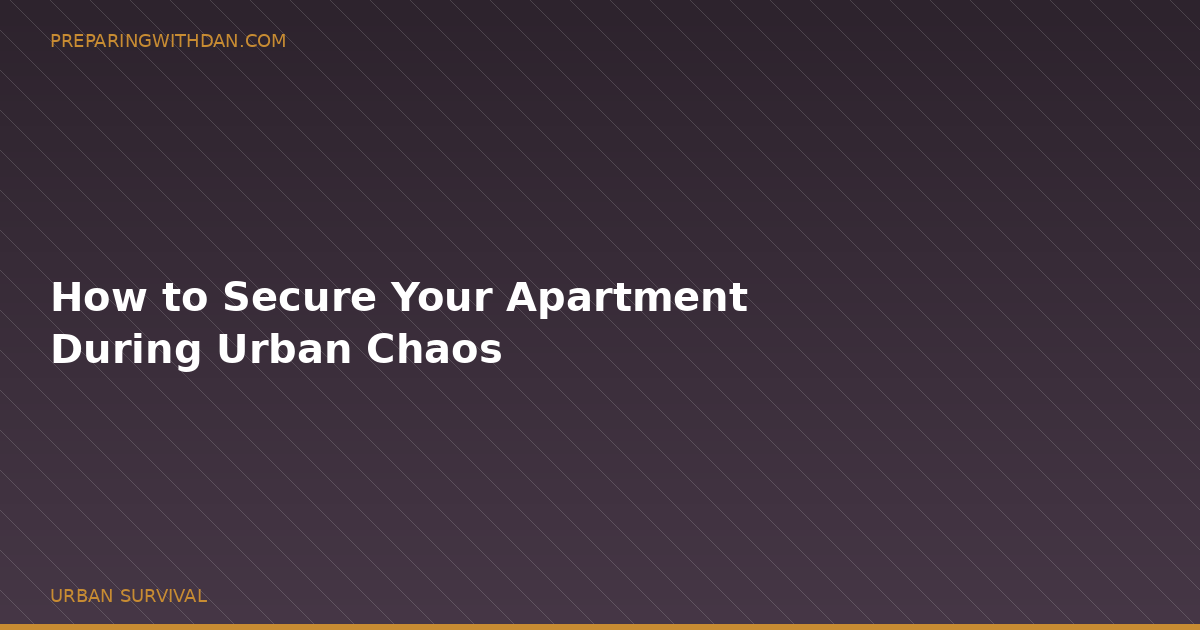 How to Secure Your Apartment During Urban Chaos