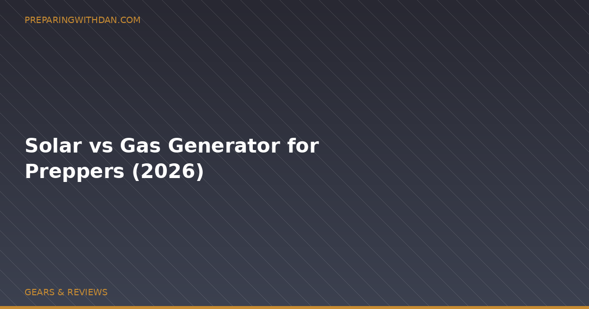 Solar vs Gas Generator for Preppers (2026)